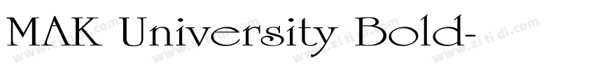 MAK University Bold字体转换